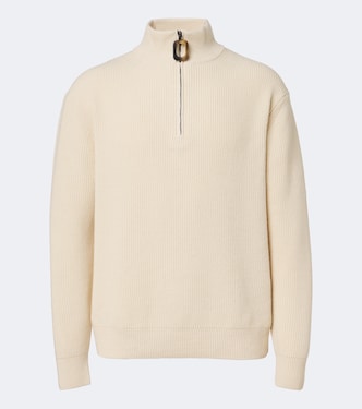 Ribbed-knit wool and cotton sweater | JW Anderson