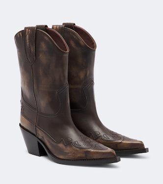 Dakota distressed leather cowboy boots | Paris Texas