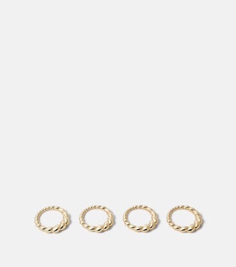 x Jessica McCormack set of 4 knotted metal napkin rings  | L'Objet