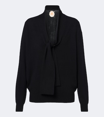Jersey de lana y cachemir con lazada | Jardin des Orangers