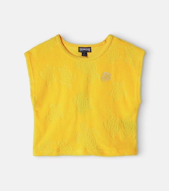 Logo embroidered jacquard cotton terry top | Vilebrequin Kids