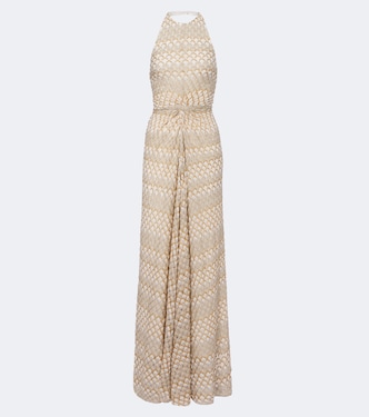 Gathered halterneck lamé gown | Missoni