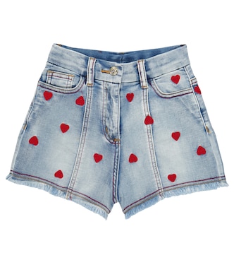 Embroidered denim shorts | Monnalisa