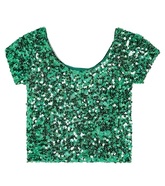 Crayfish sequined crop top | The Animals Observatory