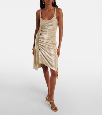 lurex ruched dress Costarellos - Marica Lurex Georgette Mini Dress