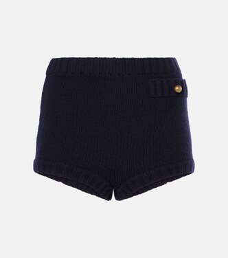 High-rise wool and cashmere shorts | Chloé