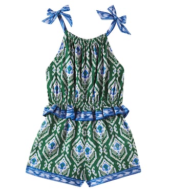 Wylie frill cotton playsuit | Zimmermann Kids