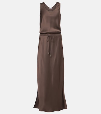 Satin maxi dress | Brunello Cucinelli