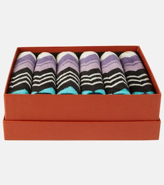 Giacomo Zigzag set of 6 terry face towels | Missoni
