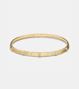 Choker Bvlgari Tubogas aus 18kt Gelbgold mit Diamanten | Bvlgari