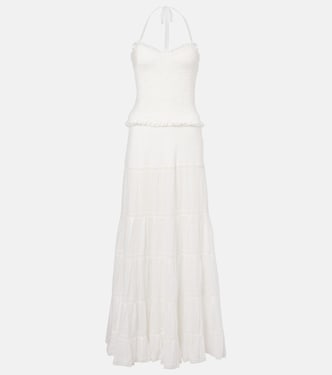 Robe longue rayée en coton | Poupette St Barth