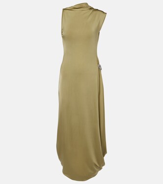 Embellished satin midi dress | Victoria Beckham
