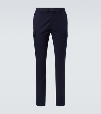 Cotton-blend slim pants | Brunello Cucinelli