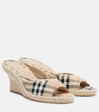 Burberry Check espadrille wedges | Burberry