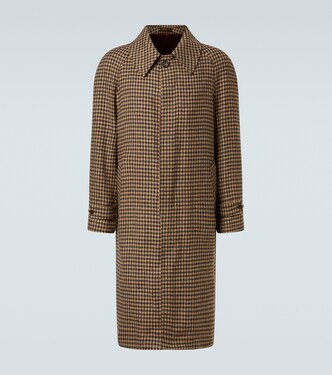 Houndstooth virgin wool coat | Rubinacci