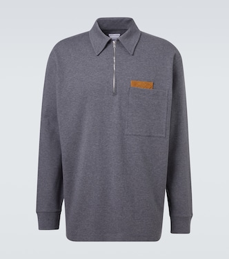 Intrecciato cotton jersey polo sweater | Bottega Veneta