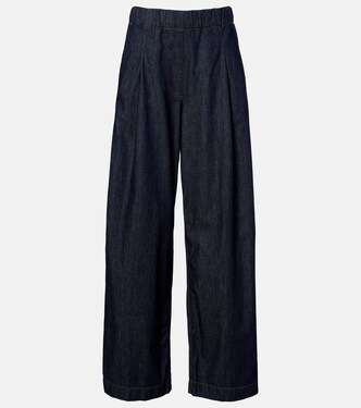 Pleated high-rise wide-leg jeans | Dries Van Noten