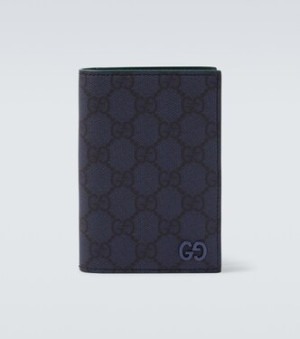 GG Supreme leather-trimmed canvas wallet | Gucci