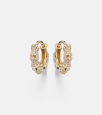 14kt gold earrings with diamonds | Stone and Strand