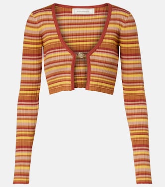 Cropped-Cardigan Ann aus Rippstrick | Bananhot