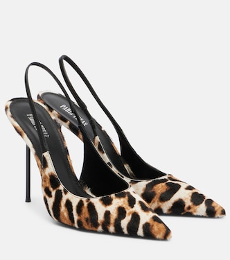 Lidia 105 calf hair slingback pumps | Paris Texas