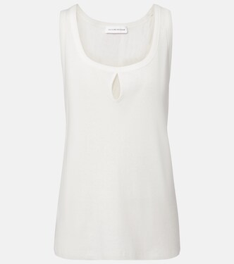 Split cotton and linen tank top | Victoria Beckham