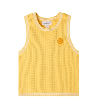 Cable-knit cotton sweater vest | Mini Rodini