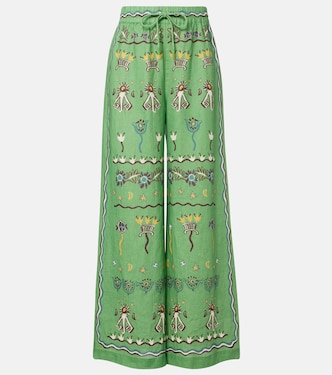 Sun Dancer linen wide-leg pants  | Alémais