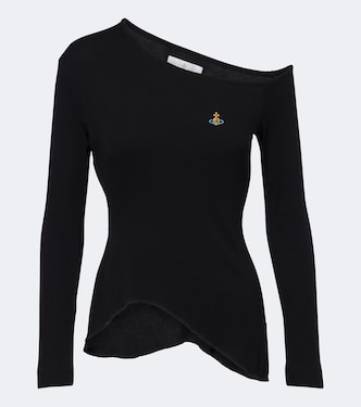 Orb ribbed-knit one-shoulder top | Vivienne Westwood
