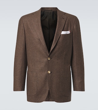 Prince of Wales check virgin wool blazer | Kiton