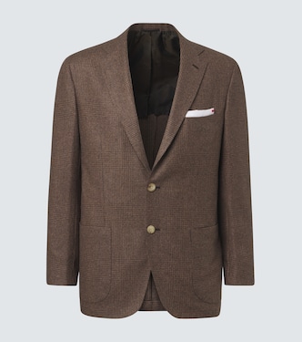 Blazer en laine vierge à motif Prince de Galles | Kiton