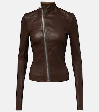 Gary leather and cotton-blend jacket | Rick Owens