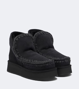 Mini shearling-lined suede ankle boots | Mou