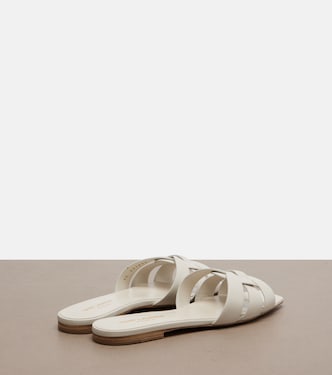 Tribute leather sandals in white - Saint Laurent | Mytheresa