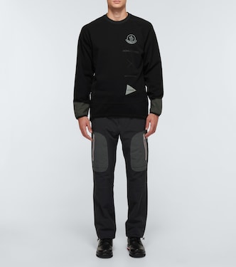 x And Wander 2 Moncler 1952 long-sleeved logo sweatshirt in black