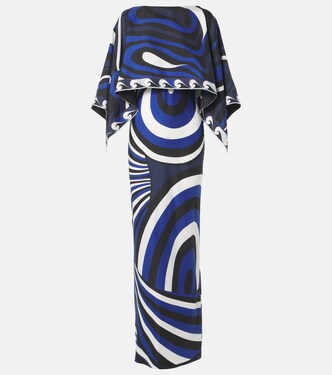 Iride silk slip dress and cape set | Pucci