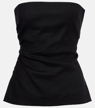 Dorian linen-blend tube top | SIR