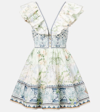 Robe imprimée en coton à cristaux | Camilla