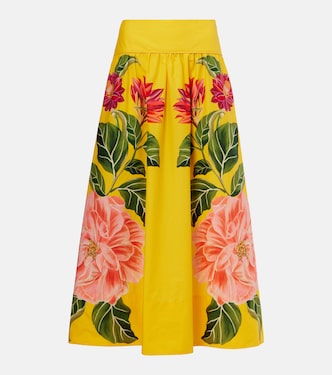 Spring Awakening floral cotton midi skirt | Farm Rio
