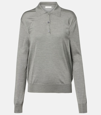 Lilienne silk polo sweater | The Row