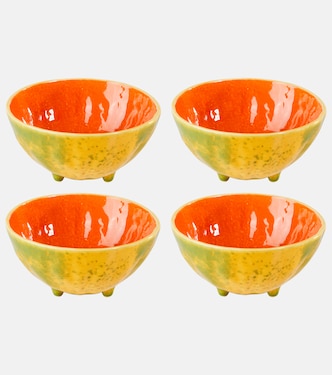 Tropical Fruits Papaya set of 4 earthenware bowls | Bordallo Pinheiro