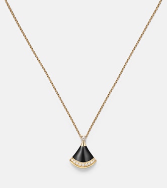 Halskette Divas' Dream aus 18kt Gelbgold mit Diamanten und Onyx | Bvlgari