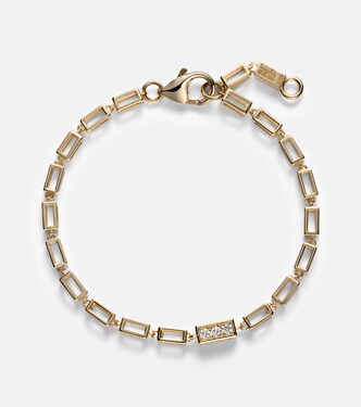 Pulsera Block-Chain de oro de 18 ct con diamantes | Suzanne Kalan