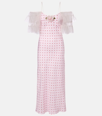 Slipdress aus Seide mit Tüll | Rodarte