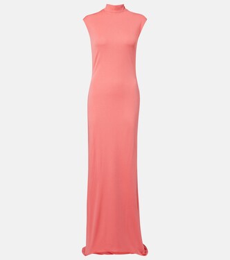 Asymmetric crêpe jersey gown | Tom Ford