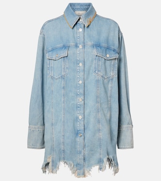 Embroidered denim overshirt | Blumarine