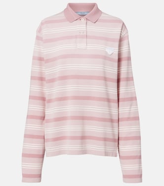 Striped cotton piqué polo shirt | Prada