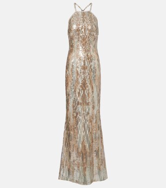 Sequined silk-blend gown | Elie Saab