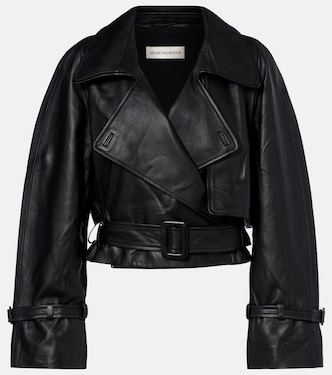 Hatti cropped leather jacket | Nour Hammour