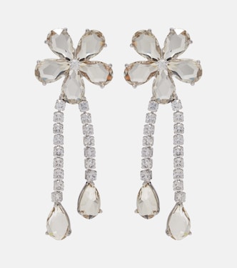 Crystal-embellished drop earrings | Self-Portrait
